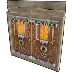 Gingerbread Double Wooden Door