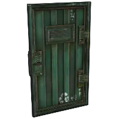 Green Armored Container Door