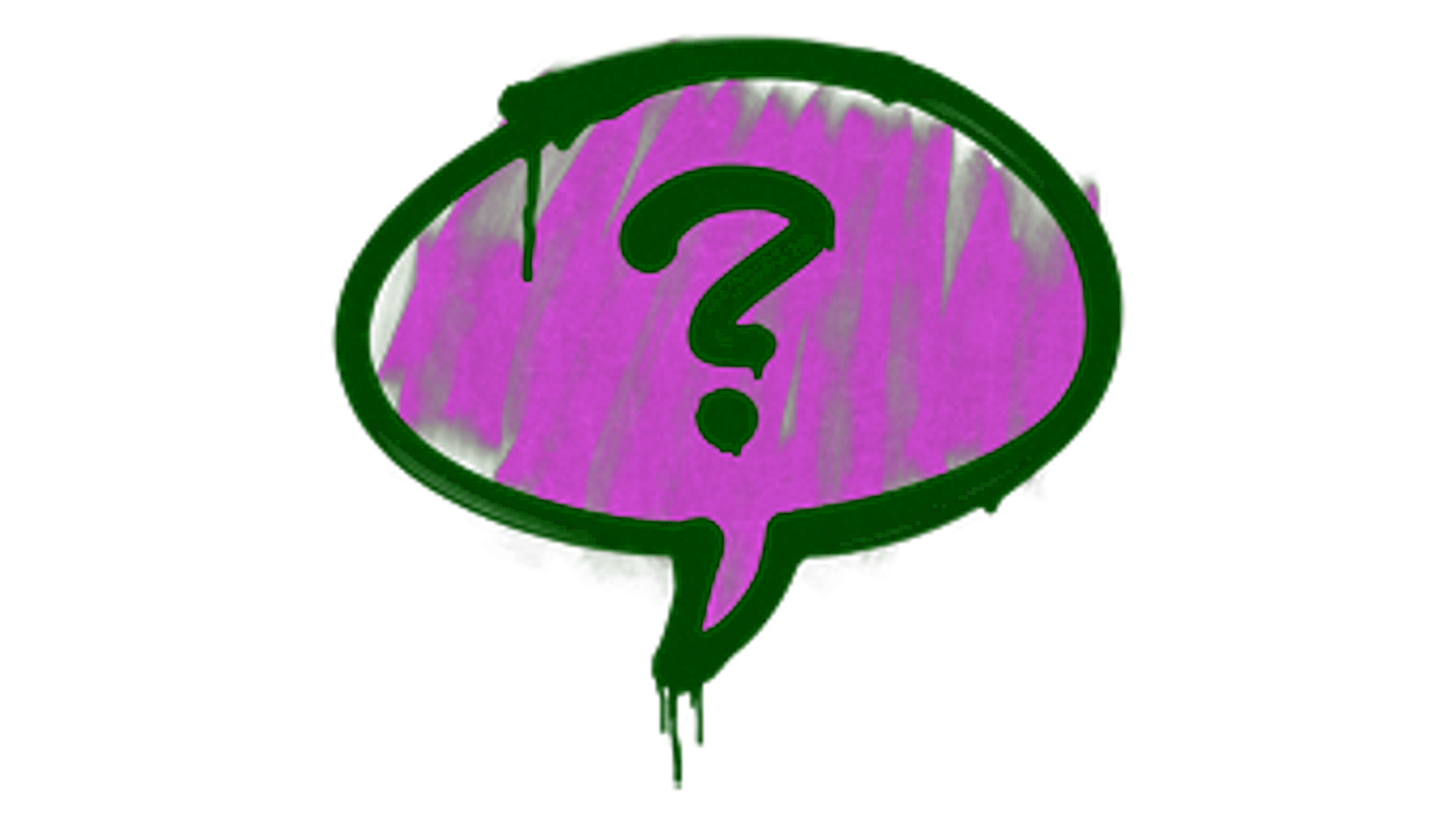 Display for Sealed Graffiti | Question Mark (Bazooka Pink)