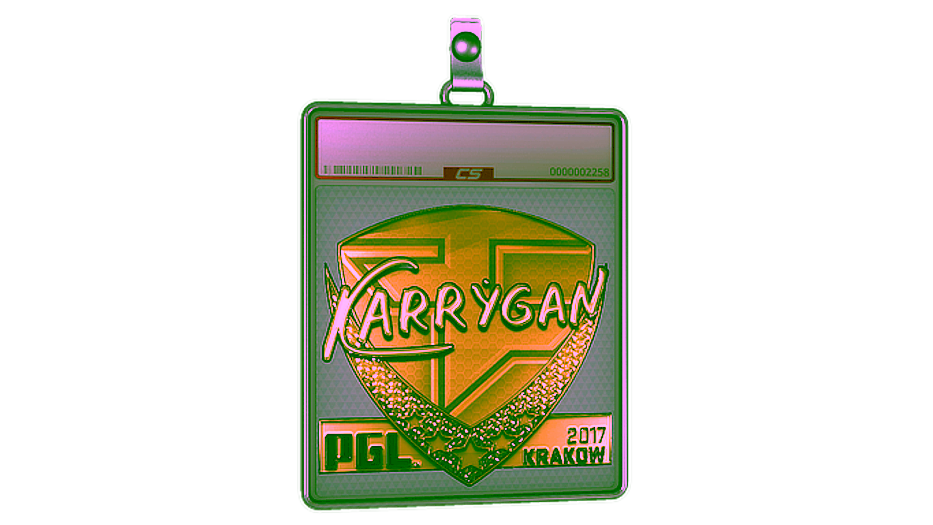 Дисплей для Sticker Slab | karrigan (Gold) | Krakow 2017