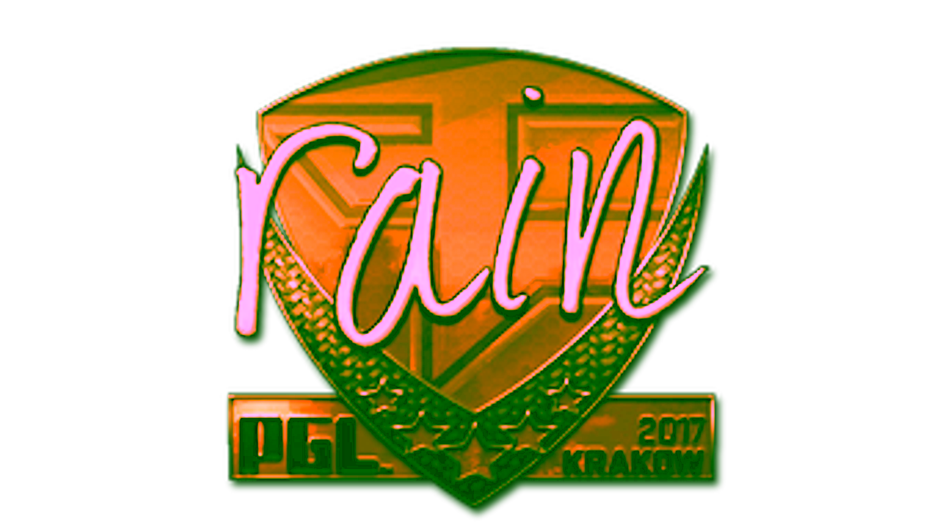 Display for Sticker | rain (Gold) | Krakow 2017