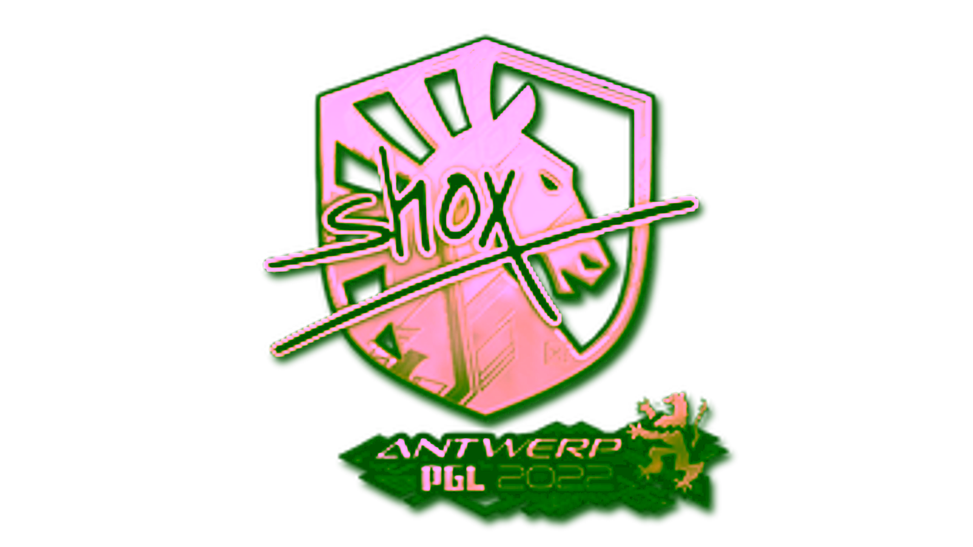 Display for Sticker | shox (Gold) | Antwerp 2022