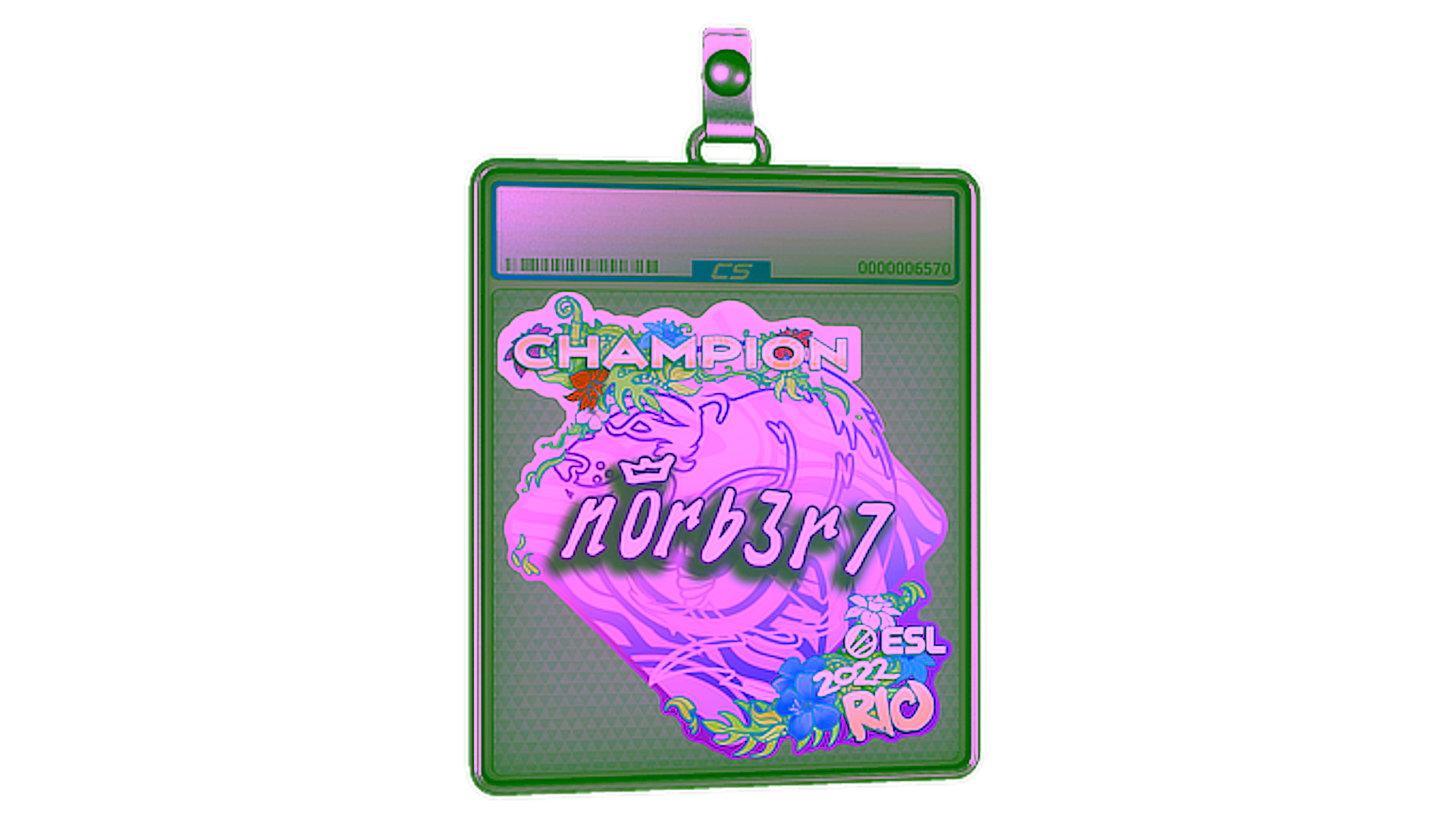 Дисплей для Sticker Slab | n0rb3r7 (Champion) | Rio 2022