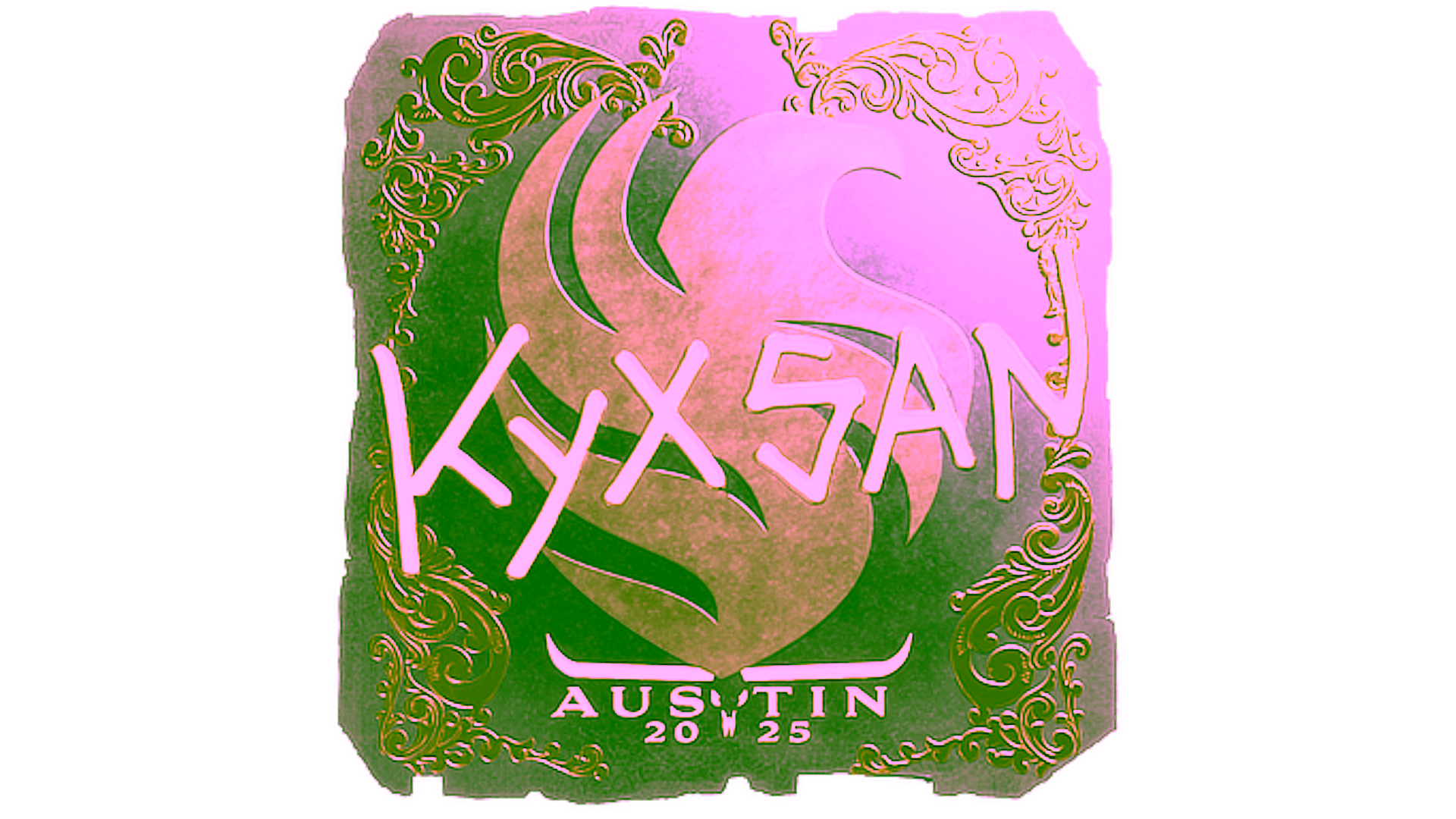 Visar för Sticker | kyxsan (Gold) | Austin 2025