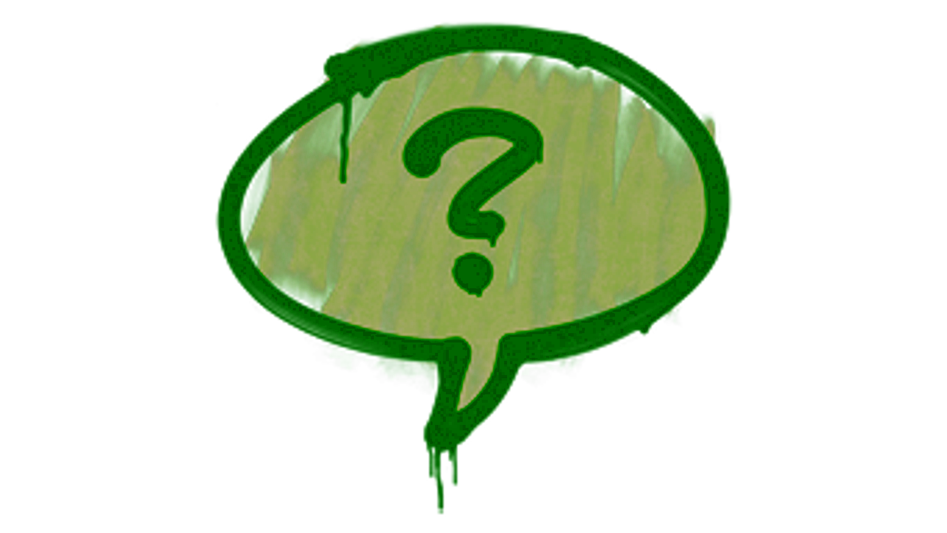 Display for Sealed Graffiti | Question Mark (Battle Green)