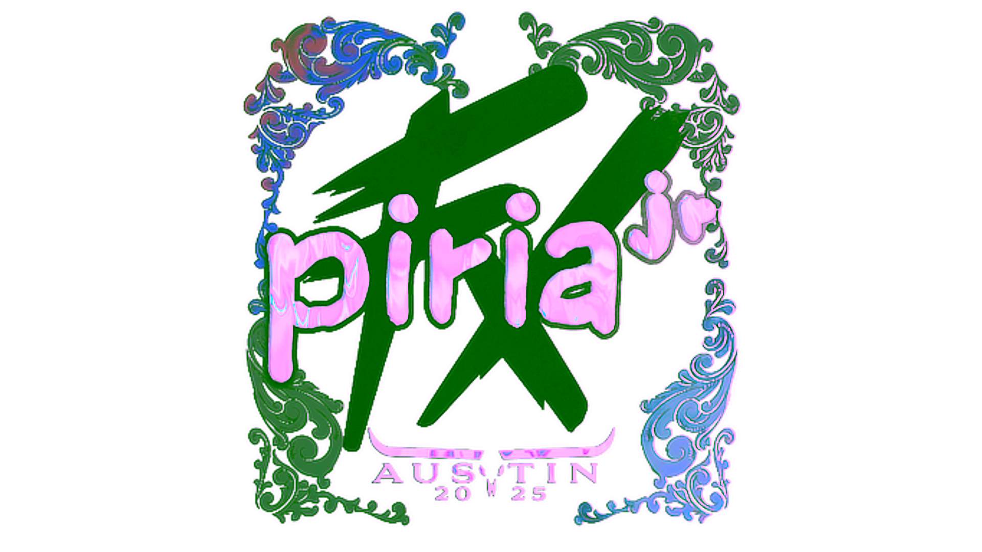 Display for Sticker | piriajr (Holo) | Austin 2025