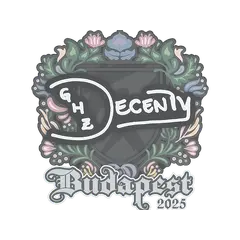 Sticker decenty Budapest 2025