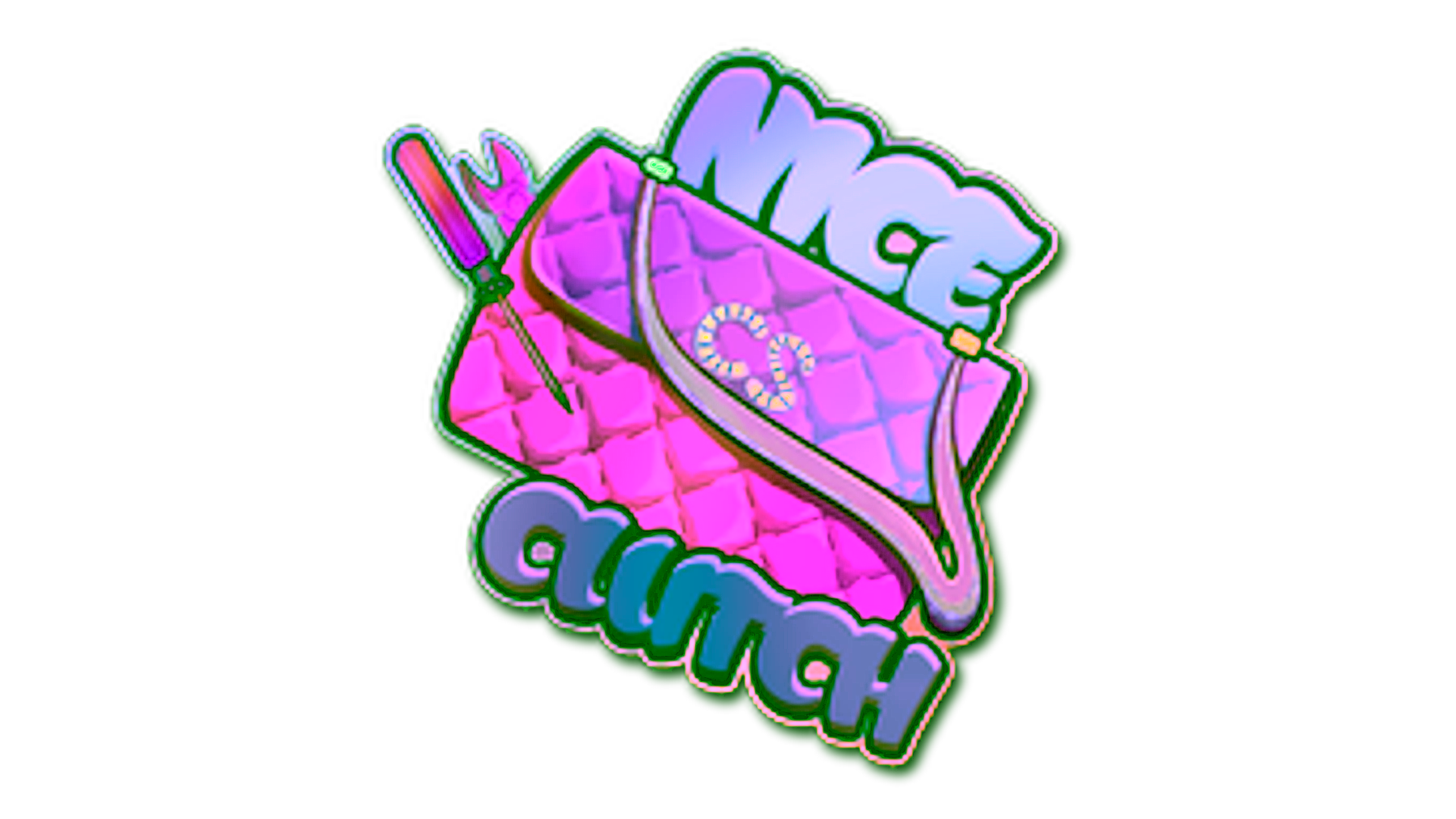 Display for Sticker | Nice Clutch (Holo)