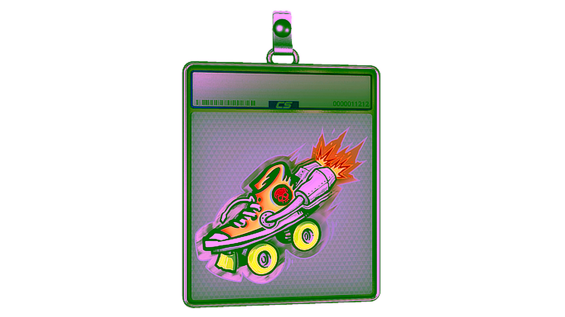 Display for Sticker Slab | Rocket Skates (Holo)