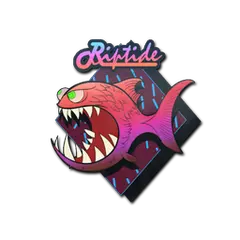 Sticker Pink Jaggyfish