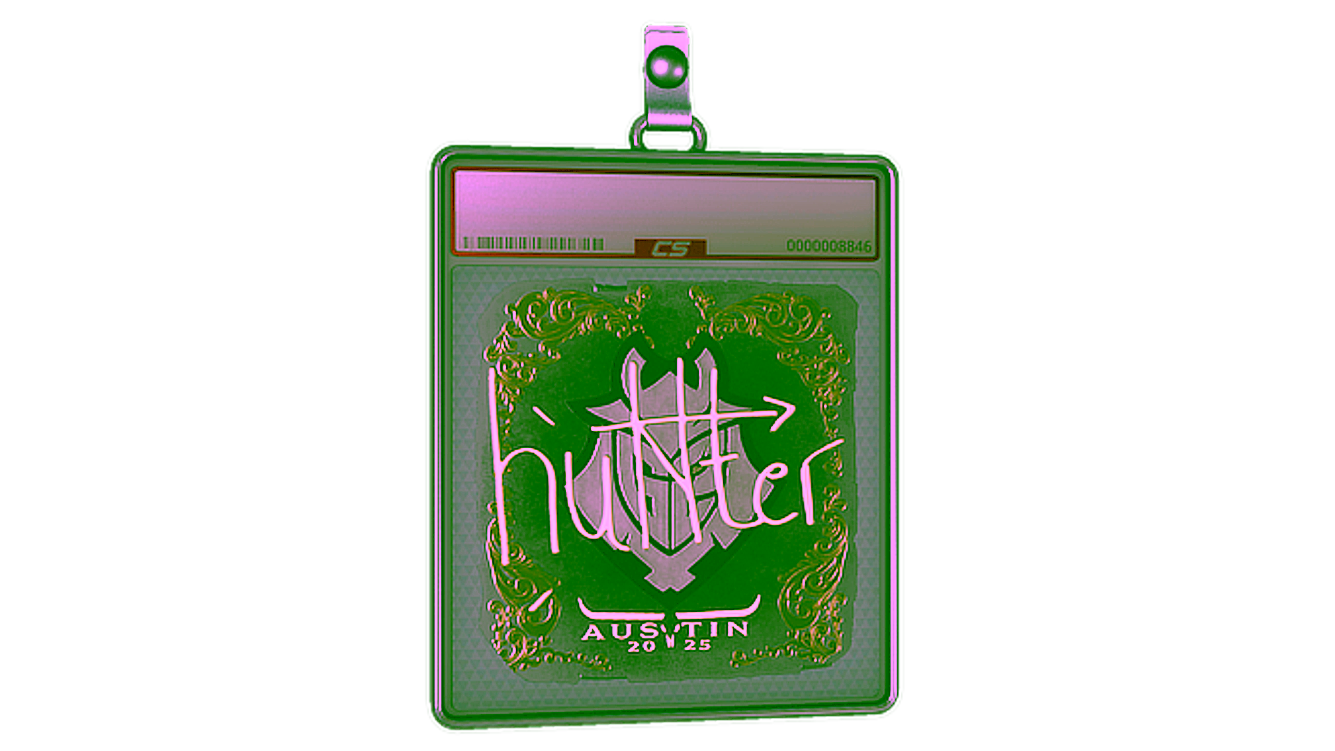 Display for Sticker Slab | huNter- (Gold) | Austin 2025