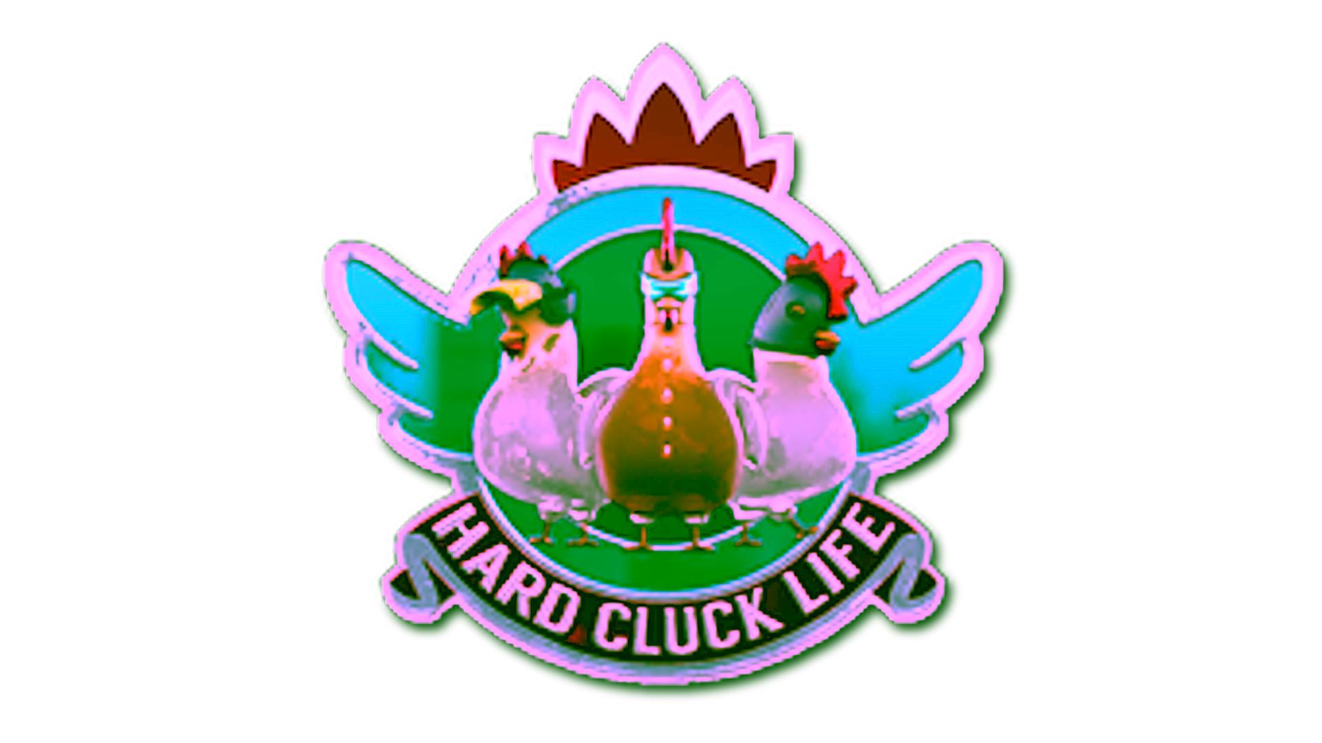 Display for Sticker | Hard Cluck Life (Foil)
