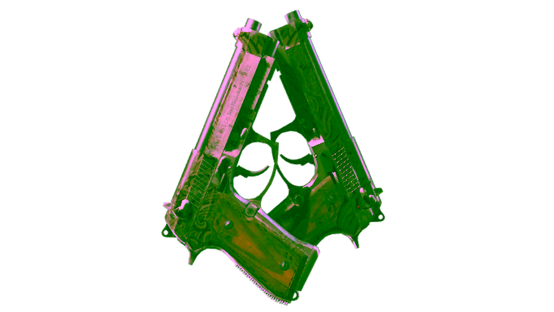 Display for Souvenir Dual Berettas | Pyre (Battle-Scarred)