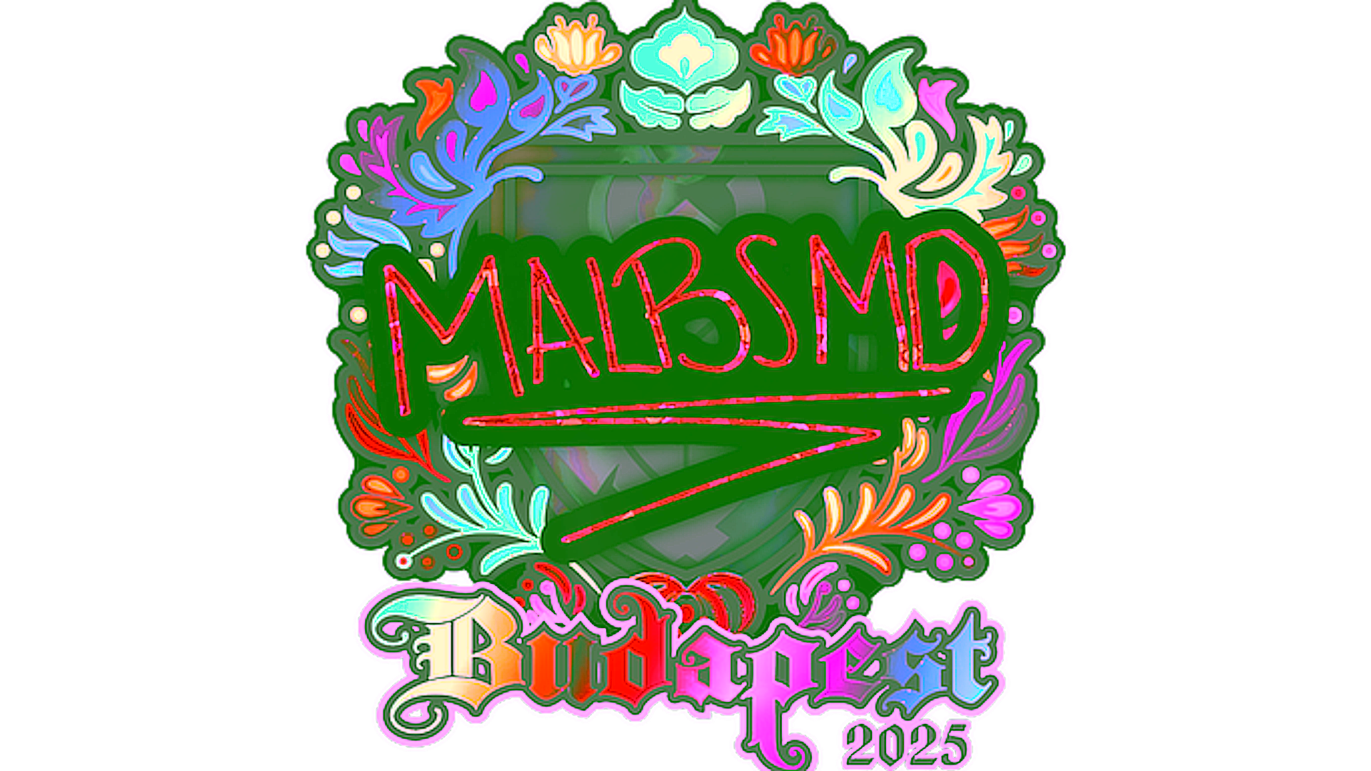 Display for Sticker | malbsMd (Holo) | Budapest 2025