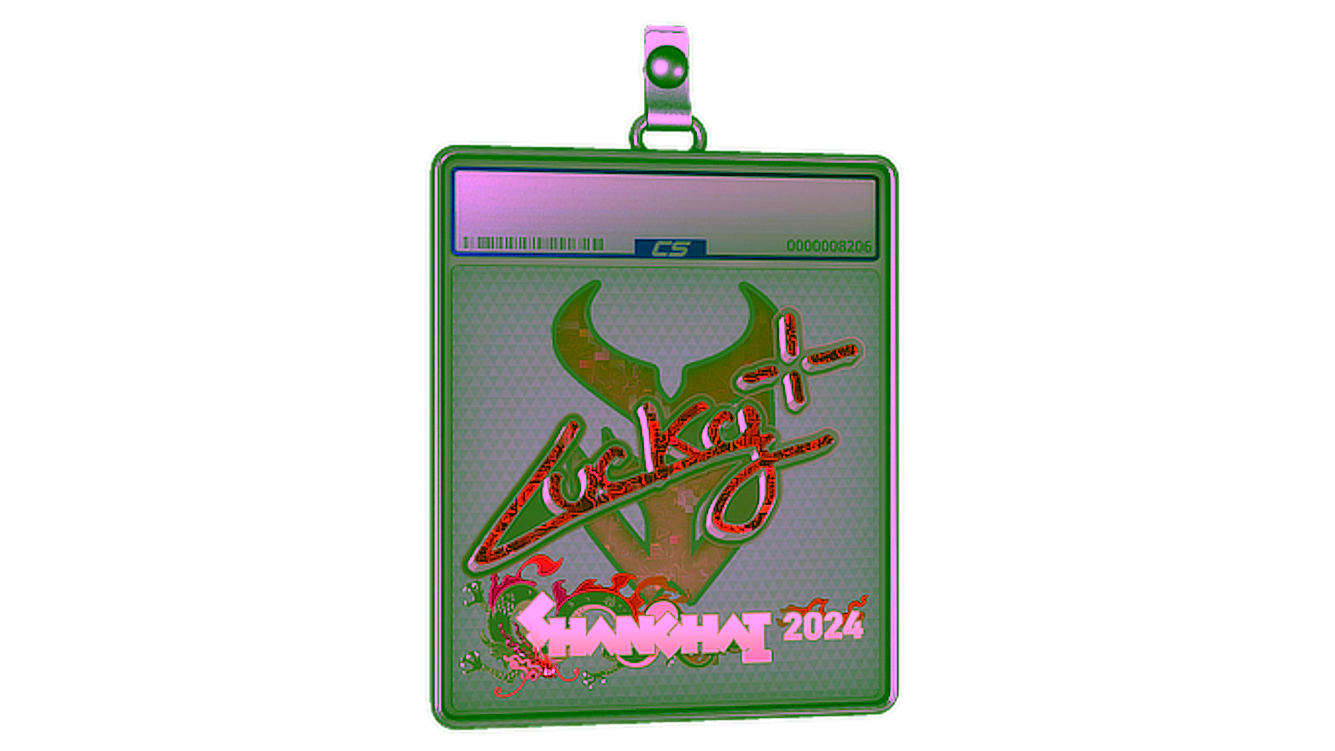 عرض لـ Sticker Slab | Lucky (Glitter) | Shanghai 2024