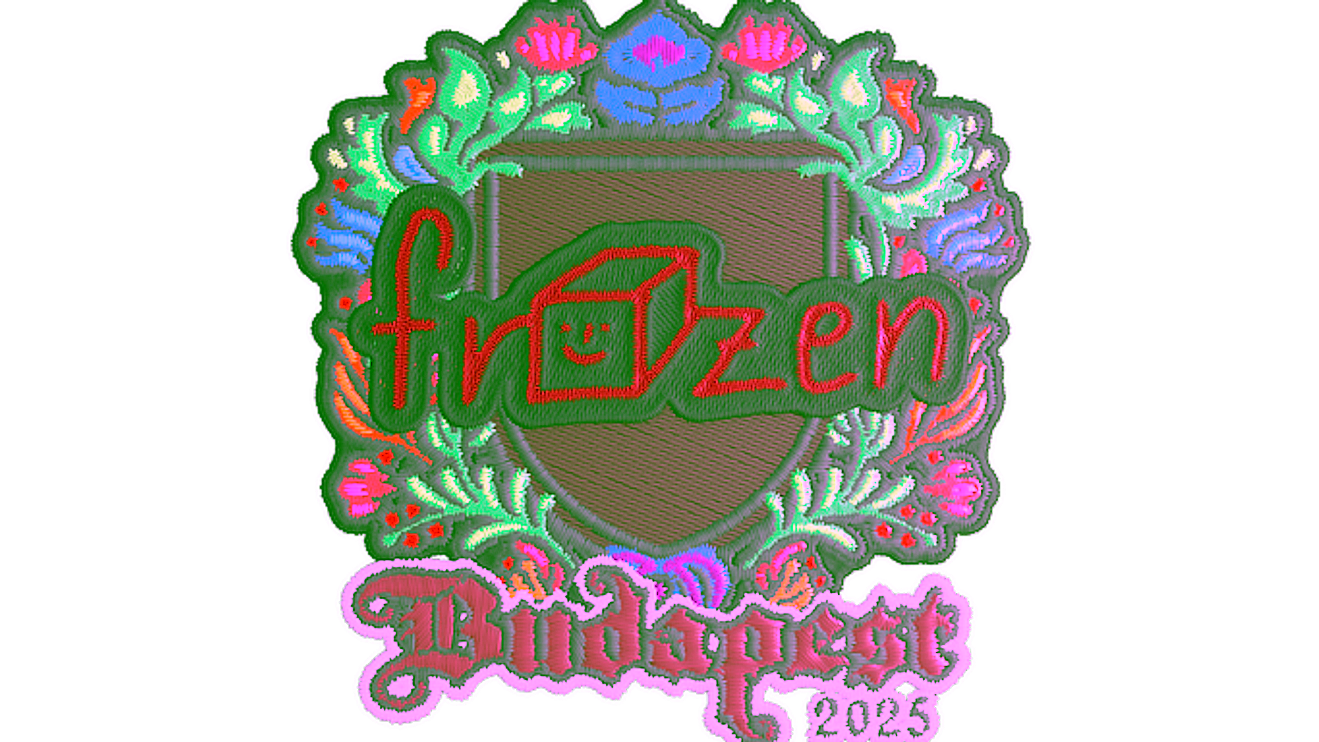 Display for Sticker | frozen (Embroidered) | Budapest 2025