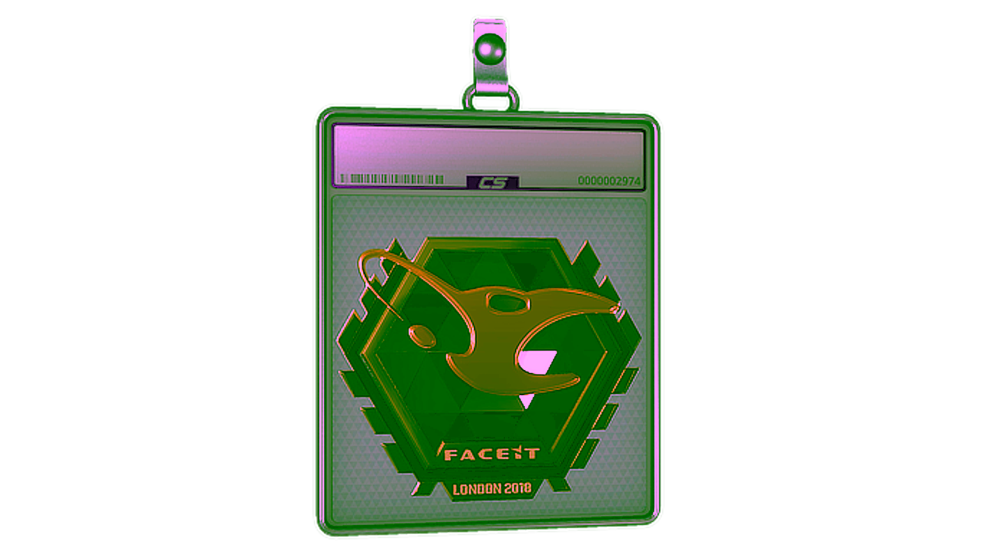 Display for Sticker Slab | mousesports (Gold) | London 2018