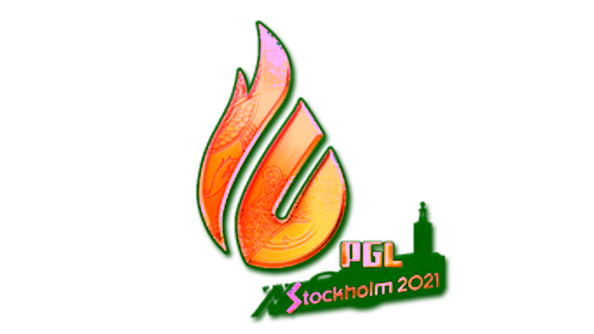 Display for Sticker | Copenhagen Flames (Holo) | Stockholm 2021