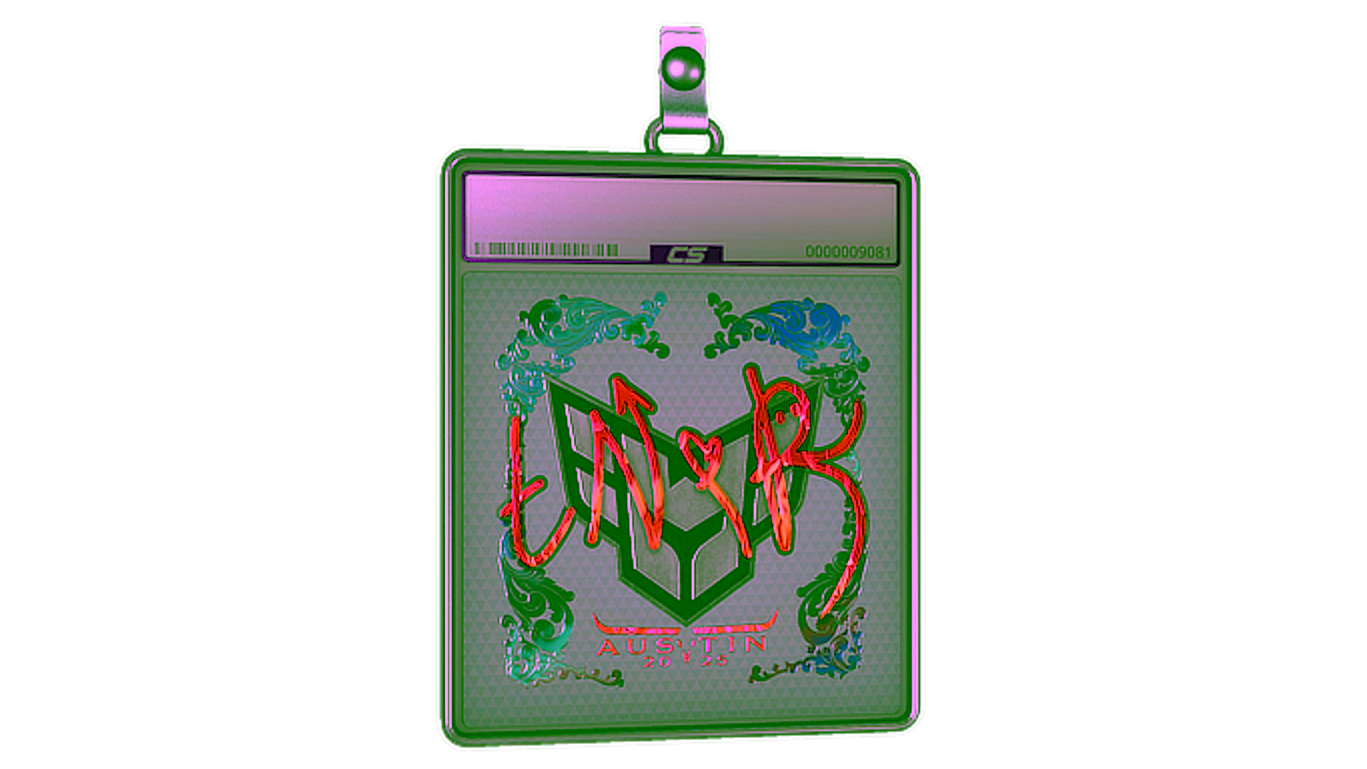 Display for Sticker Slab | tN1R (Holo) | Austin 2025