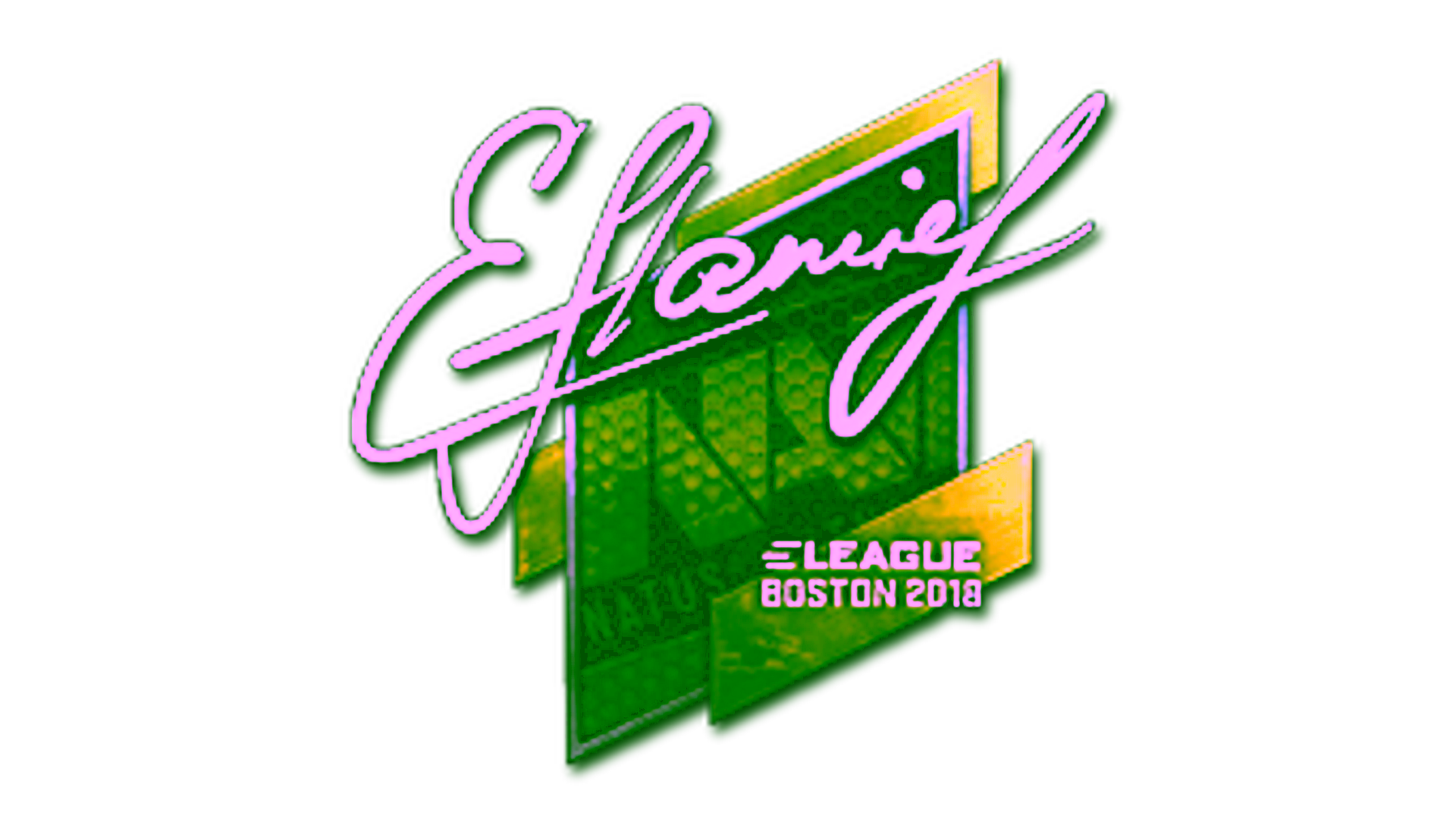 Display for Sticker | flamie (Foil) | Boston 2018