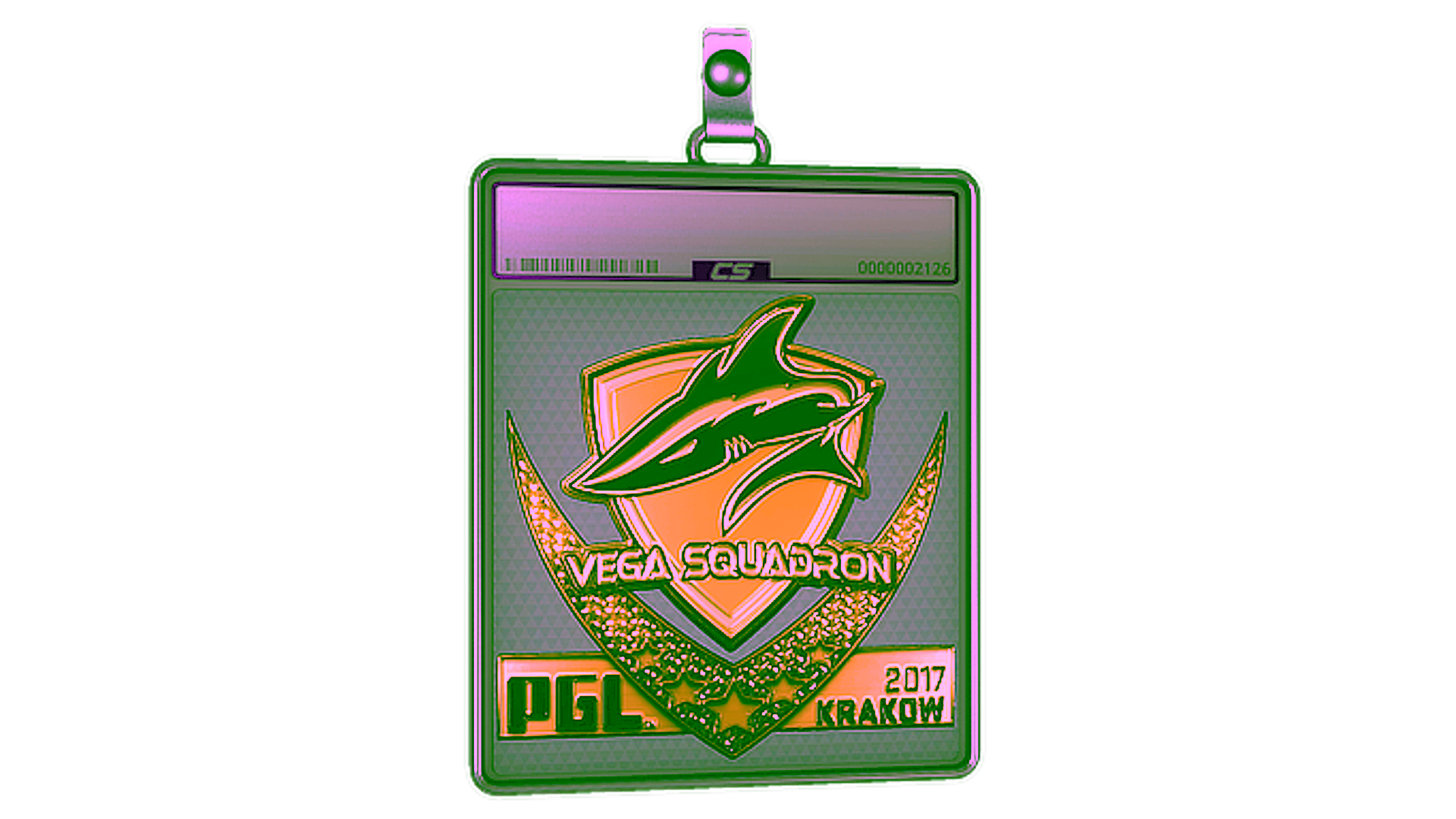 Display for Sticker Slab | Vega Squadron (Gold) | Krakow 2017