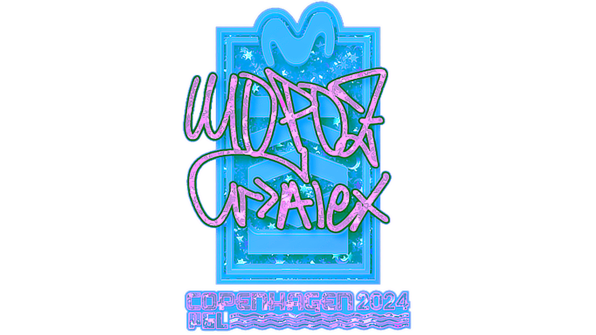 Display for Sticker | mopoz (Glitter) | Copenhagen 2024