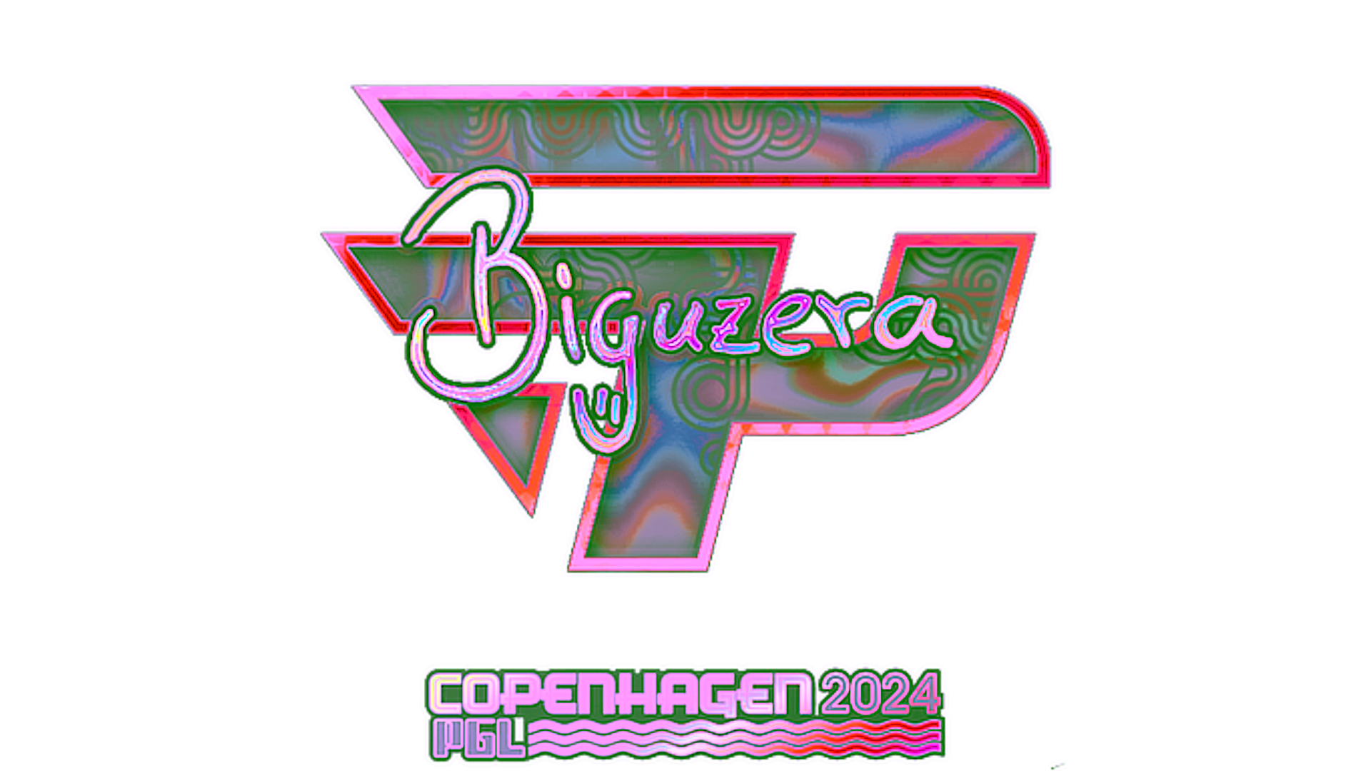 Display for Sticker | biguzera (Holo) | Copenhagen 2024