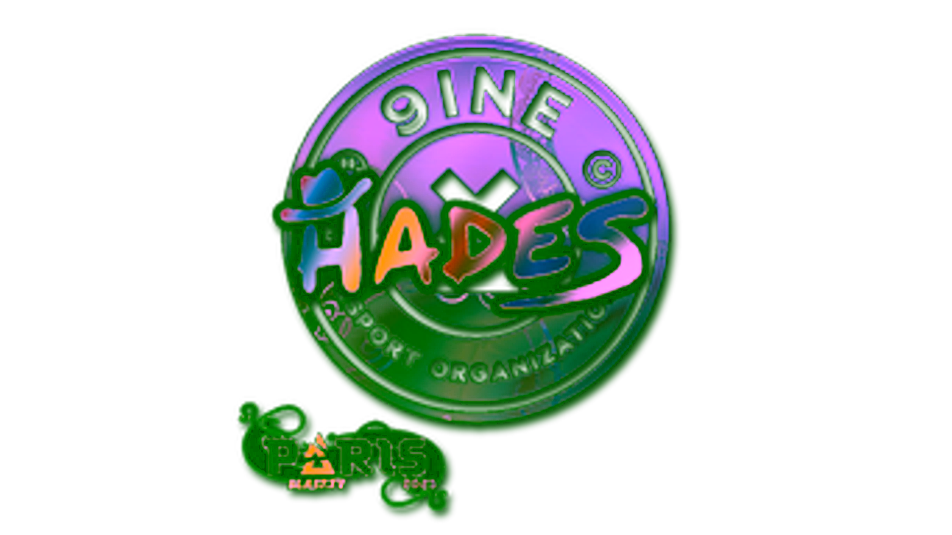 Display for Sticker | hades (Holo) | Paris 2023