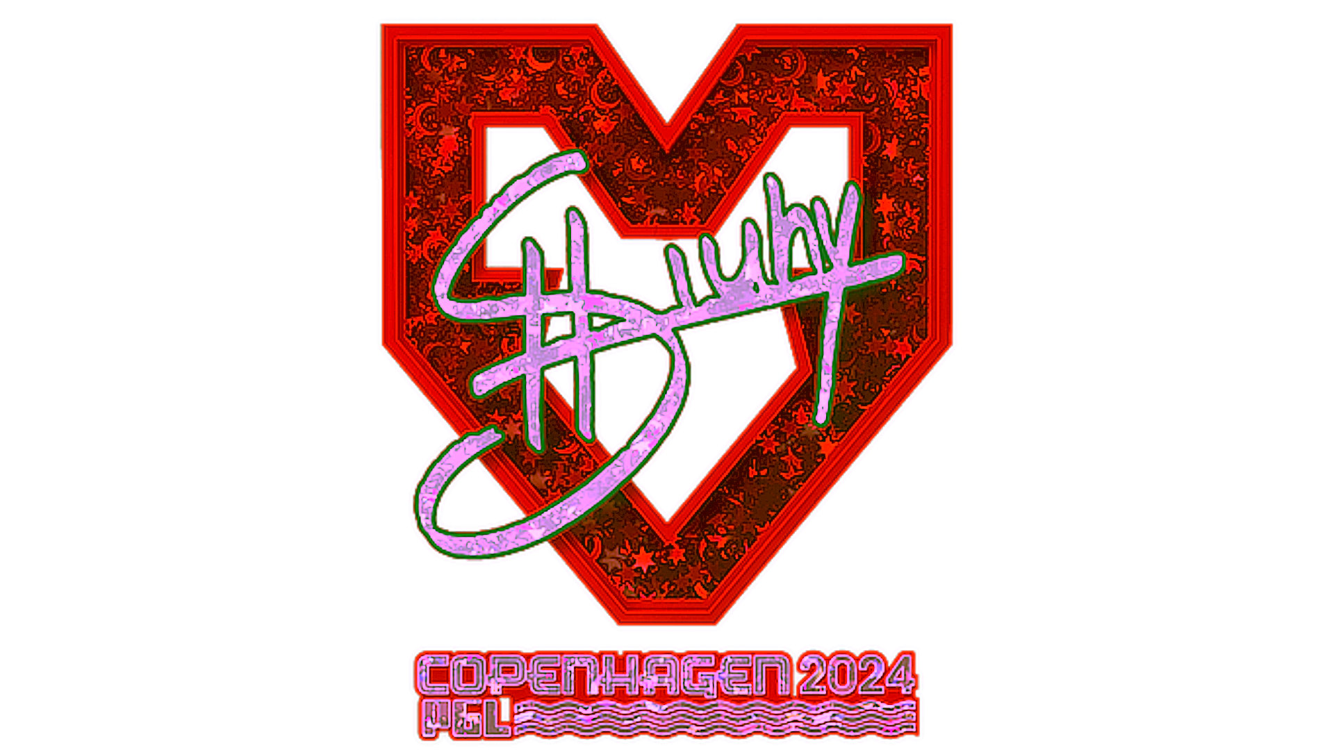 Display for Sticker | siuhy (Glitter) | Copenhagen 2024