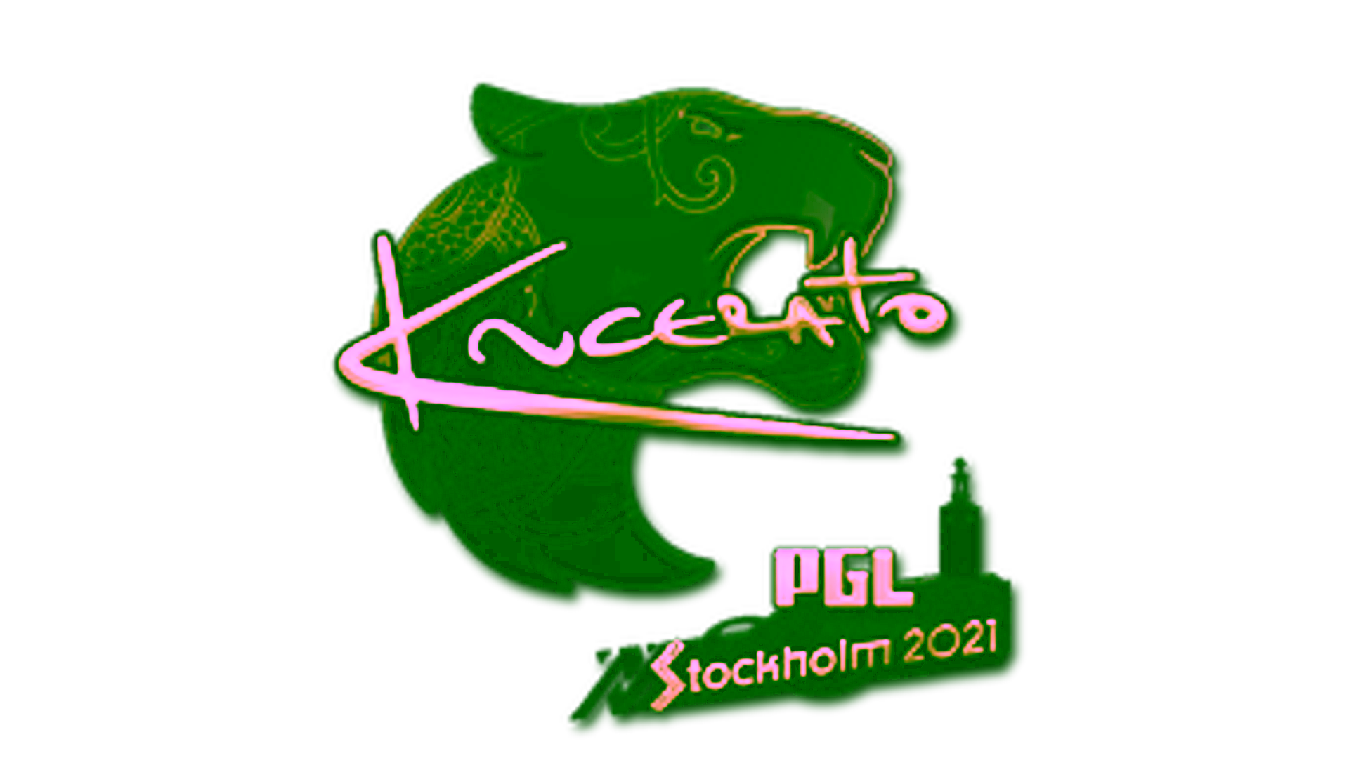Display for Sticker | KSCERATO (Gold) | Stockholm 2021