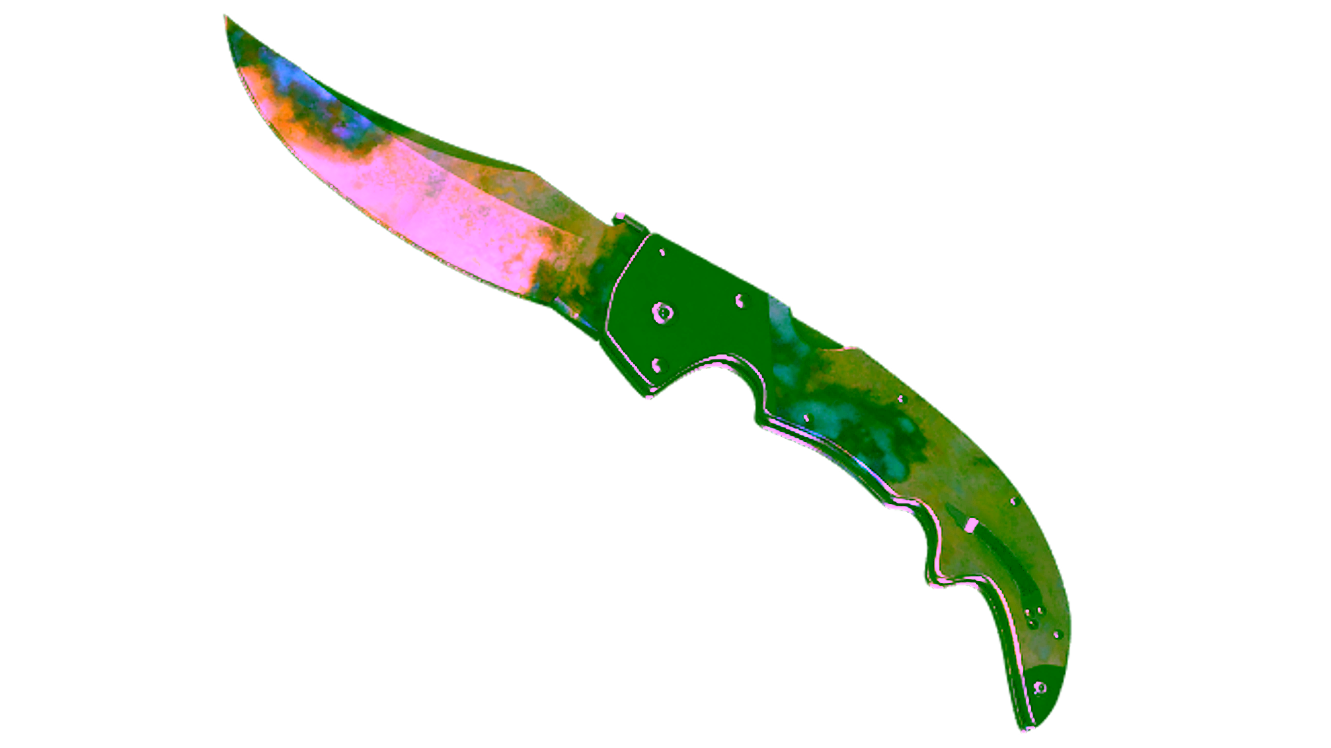 Display for ★ StatTrak™ Falchion Knife | Case Hardened (Well-Worn)