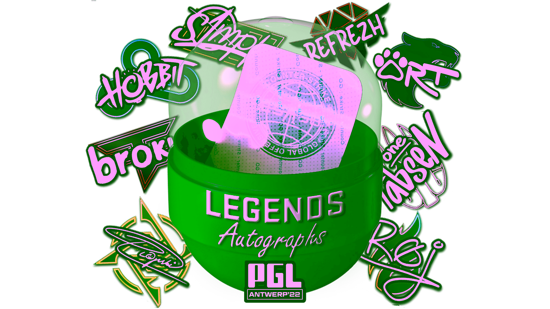 Display for Antwerp 2022 Legends Autograph Capsule