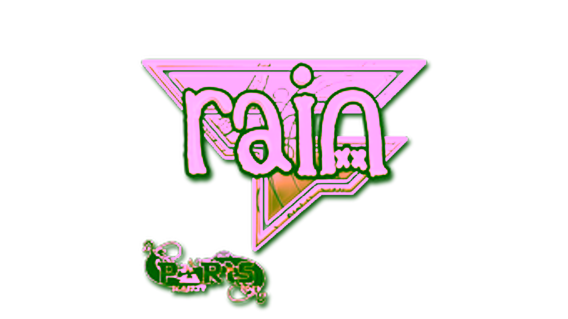 Display for Sticker | rain (Gold) | Paris 2023