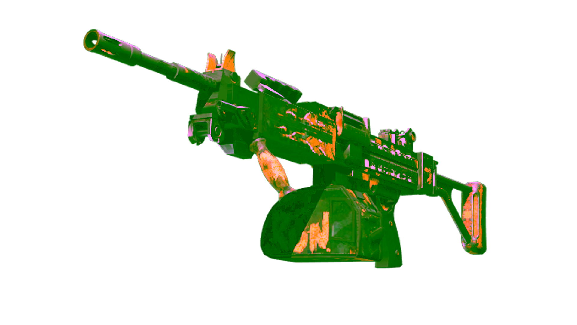 Exibição para StatTrak™ Negev | Loudmouth (Battle-Scarred)
