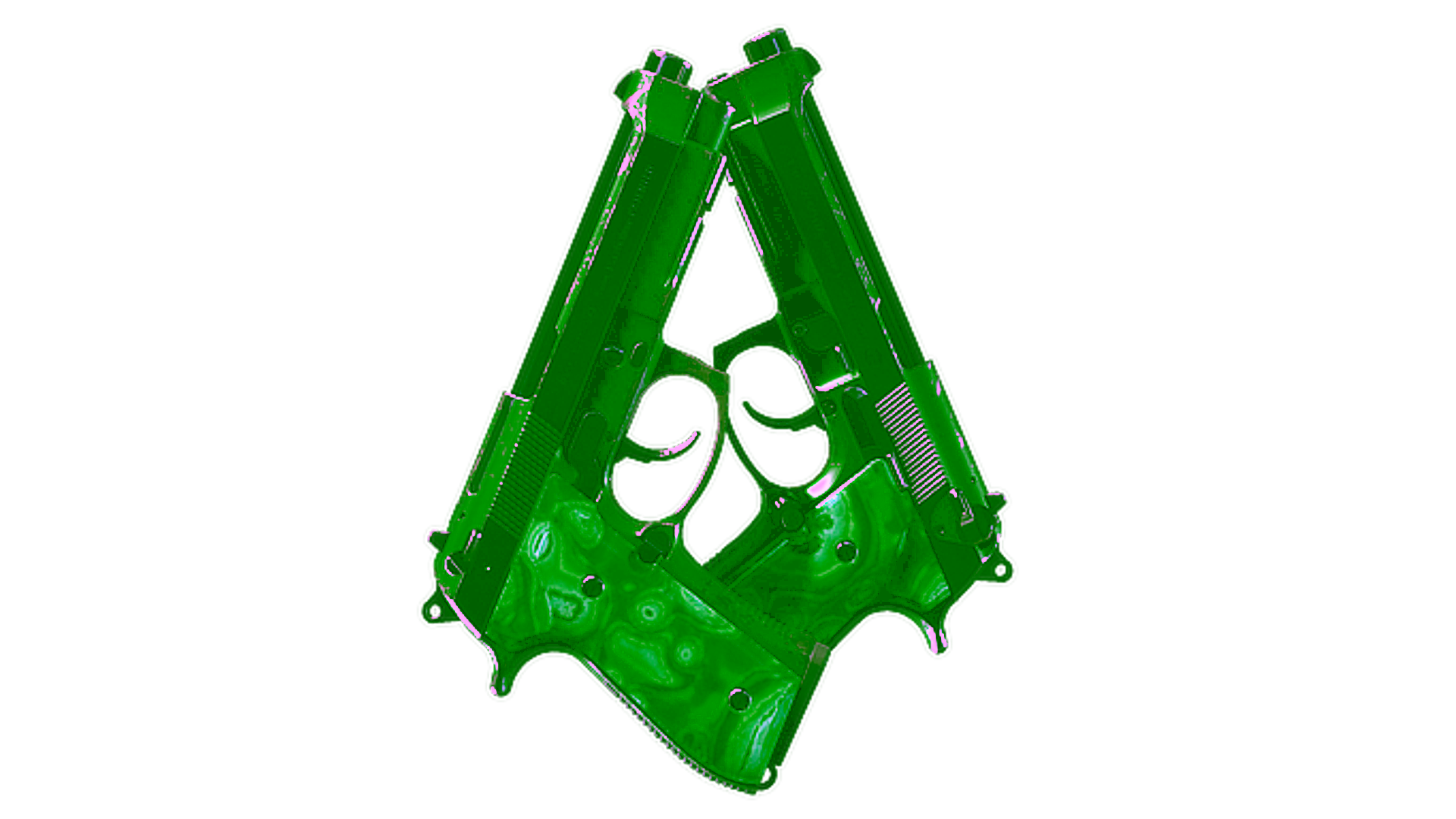 Дисплей для Dual Berettas | Polished Malachite (Well-Worn)