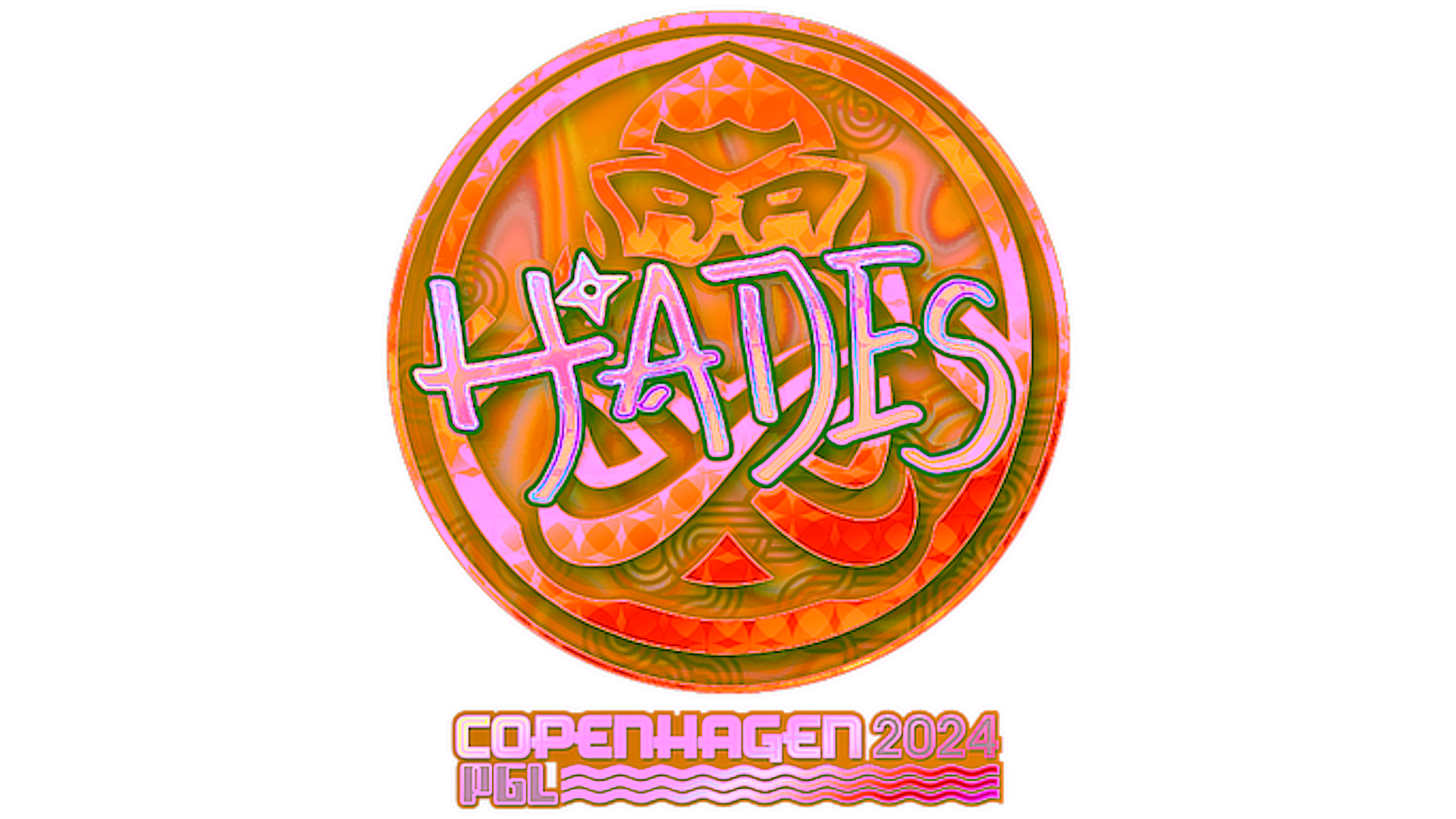 Display for Sticker | hades (Holo) | Copenhagen 2024