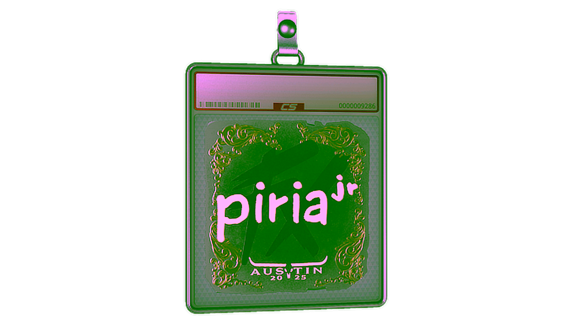 Display for Sticker Slab | piriajr (Gold) | Austin 2025