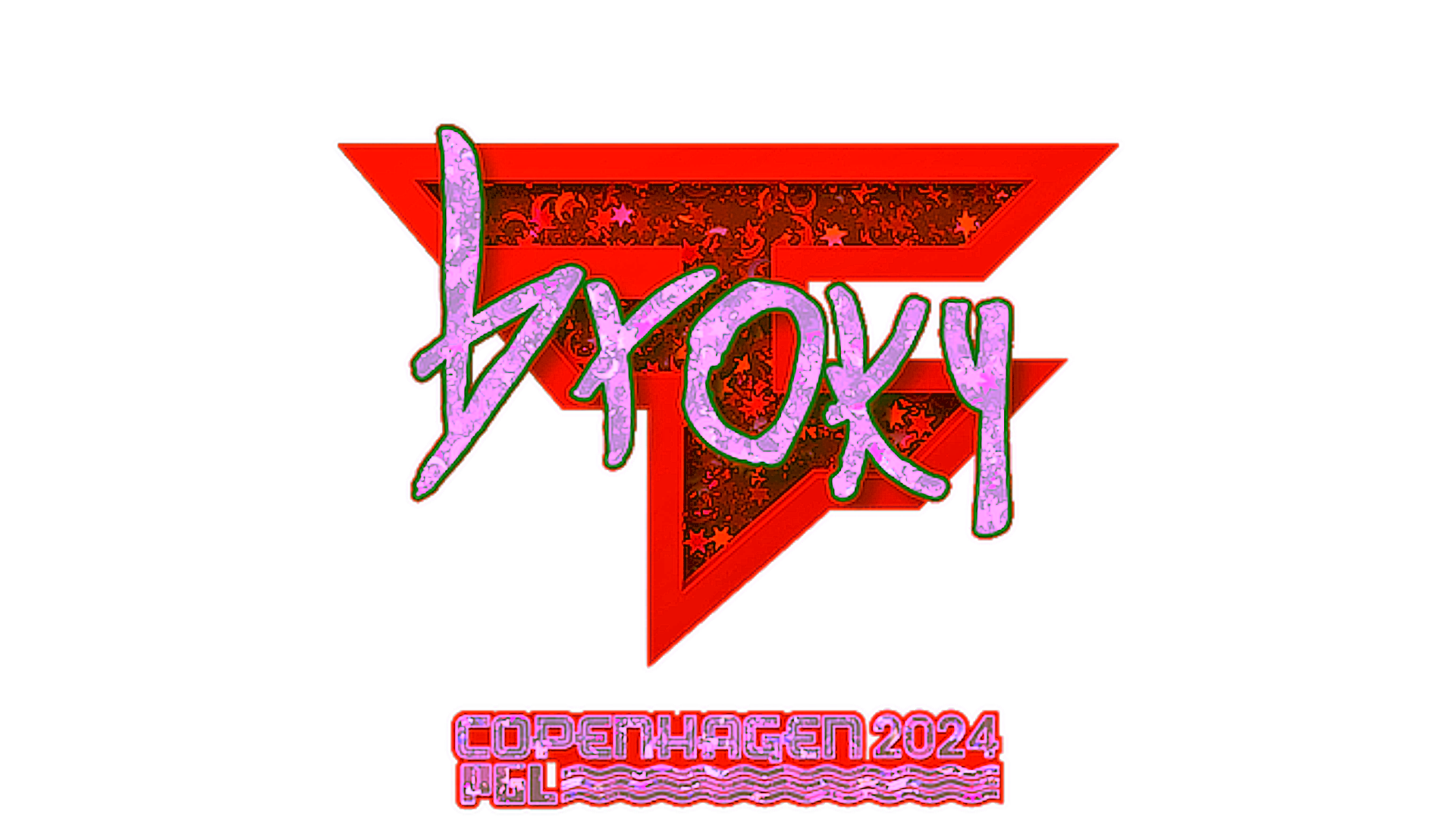 Display for Sticker | broky (Glitter) | Copenhagen 2024