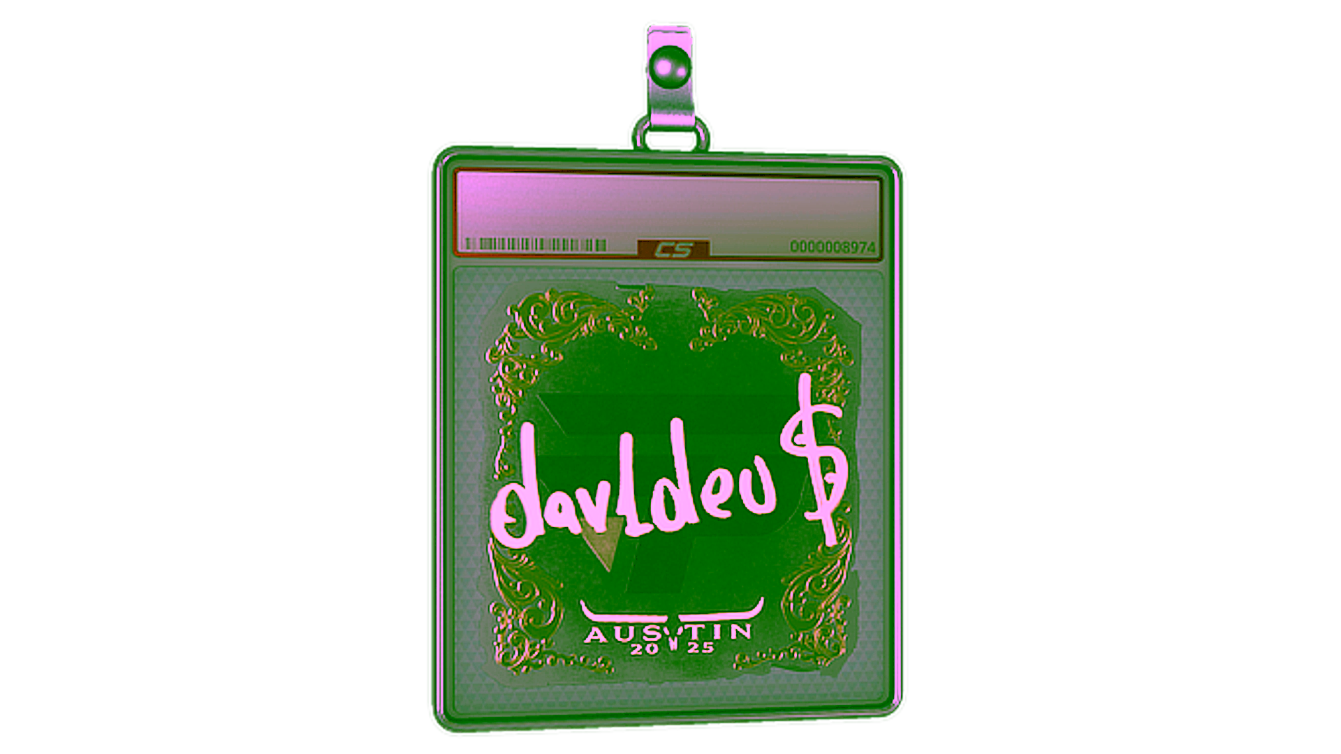 Affichage pour Sticker Slab | dav1deuS (Gold) | Austin 2025