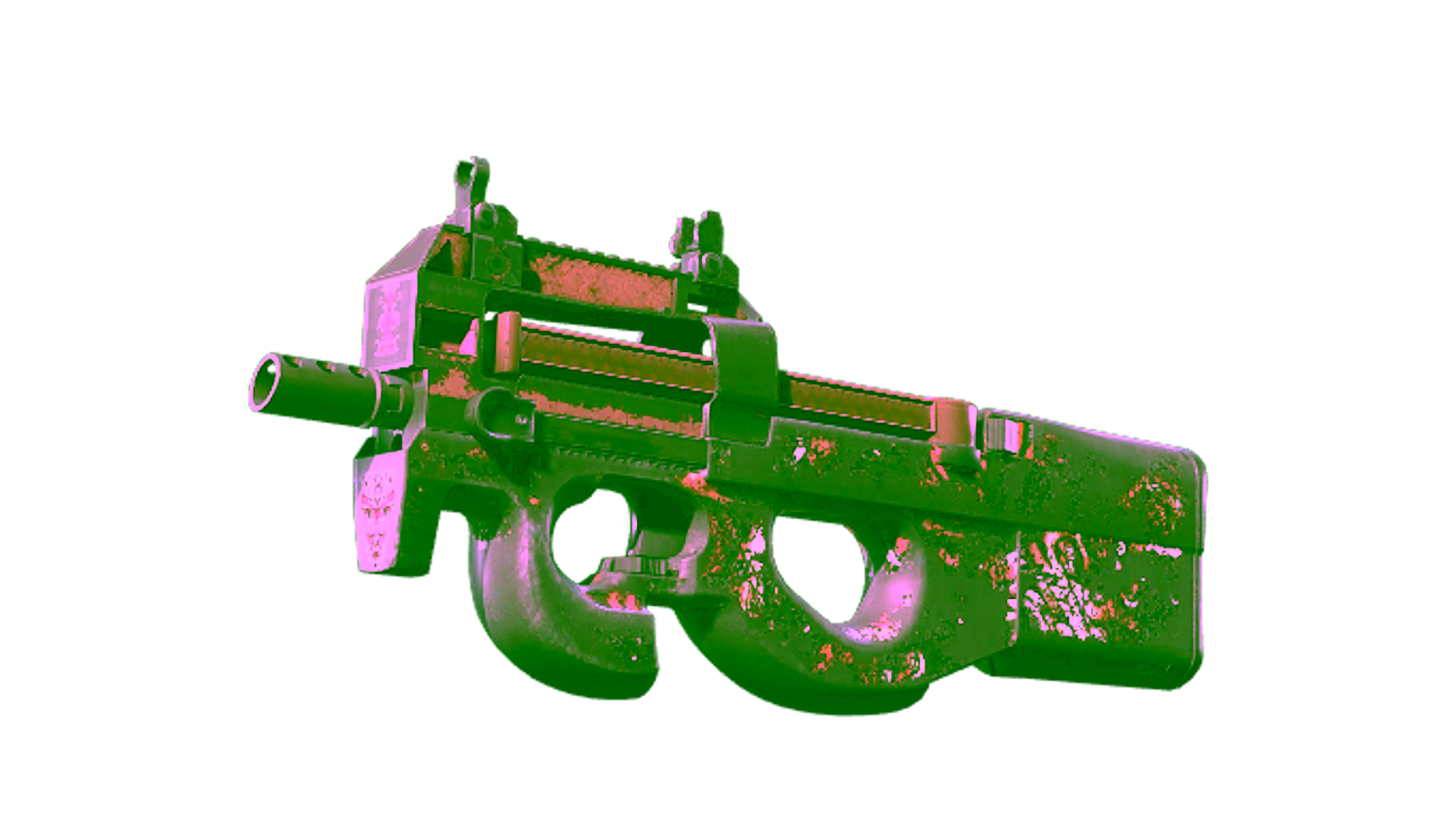 Display for Souvenir P90 | Tiger Pit (Battle-Scarred)