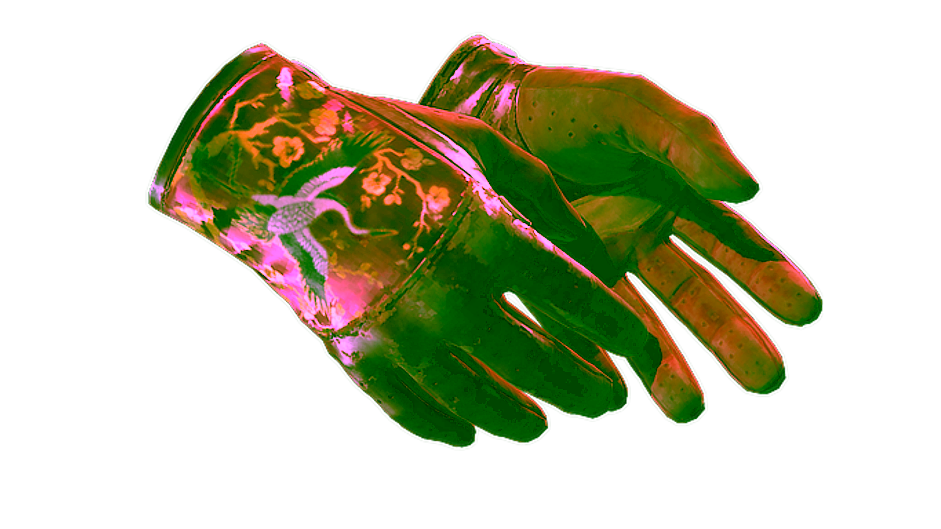 Display for ★ Driver Gloves | Brocade Crane (Battle-Scarred)