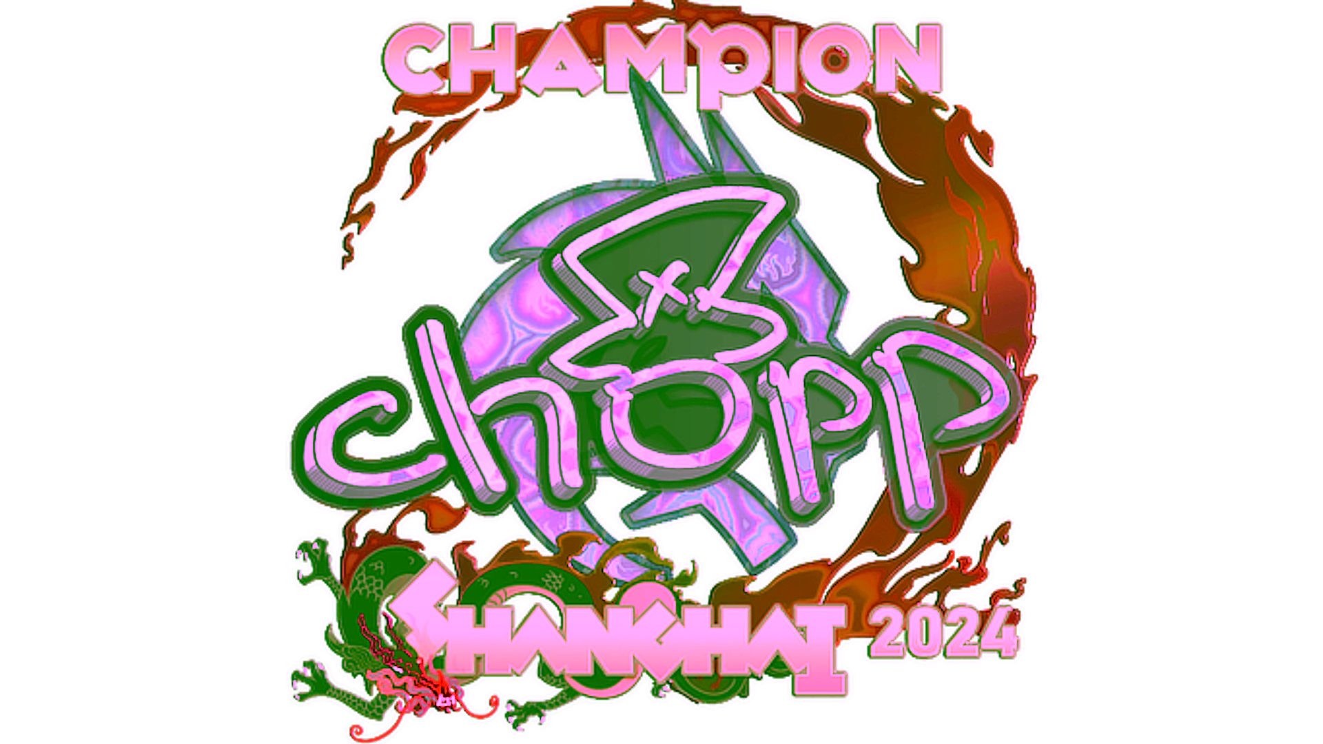 Visar för Sticker | chopper (Holo, Champion) | Shanghai 2024