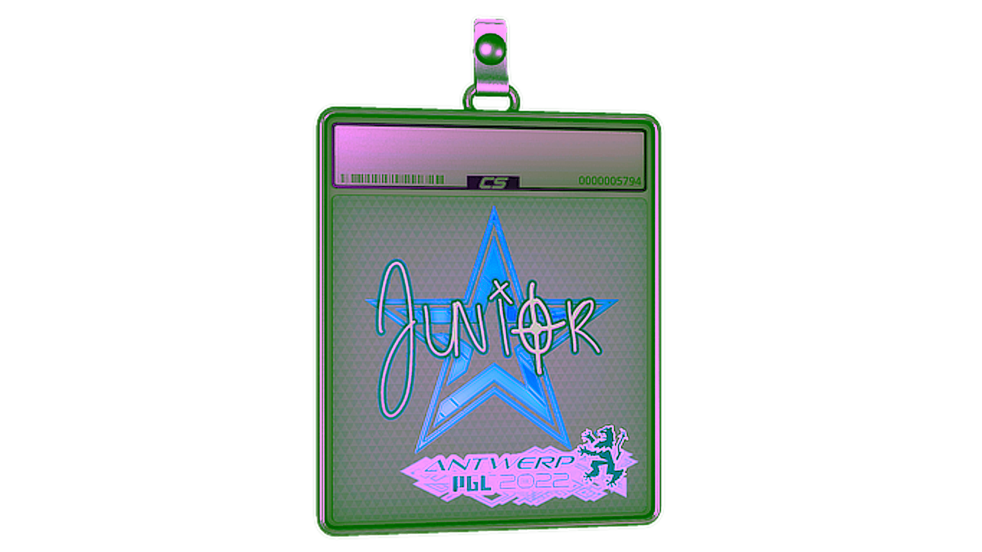 Exibição para Sticker Slab | junior (Holo) | Antwerp 2022