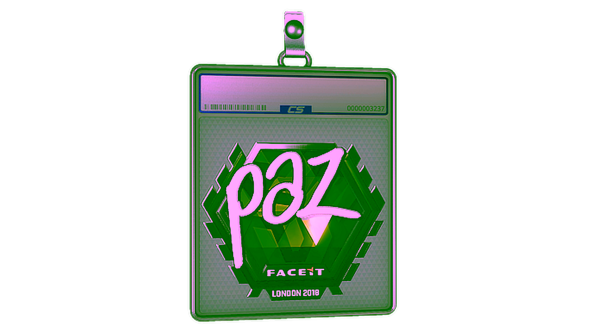 Exibição para Sticker Slab | paz (Foil) | London 2018