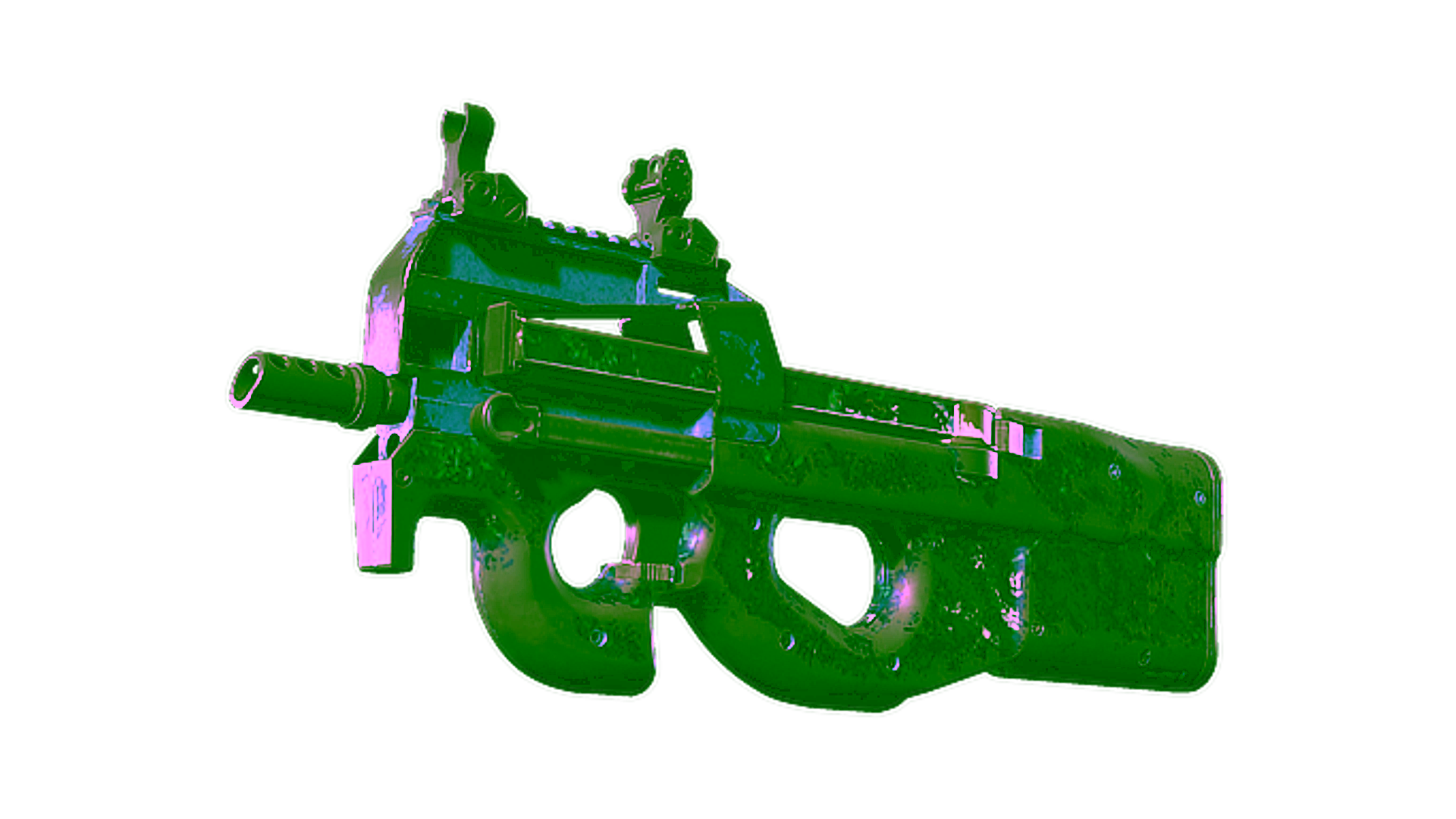 Display for Souvenir P90 | Reef Grief (Battle-Scarred)