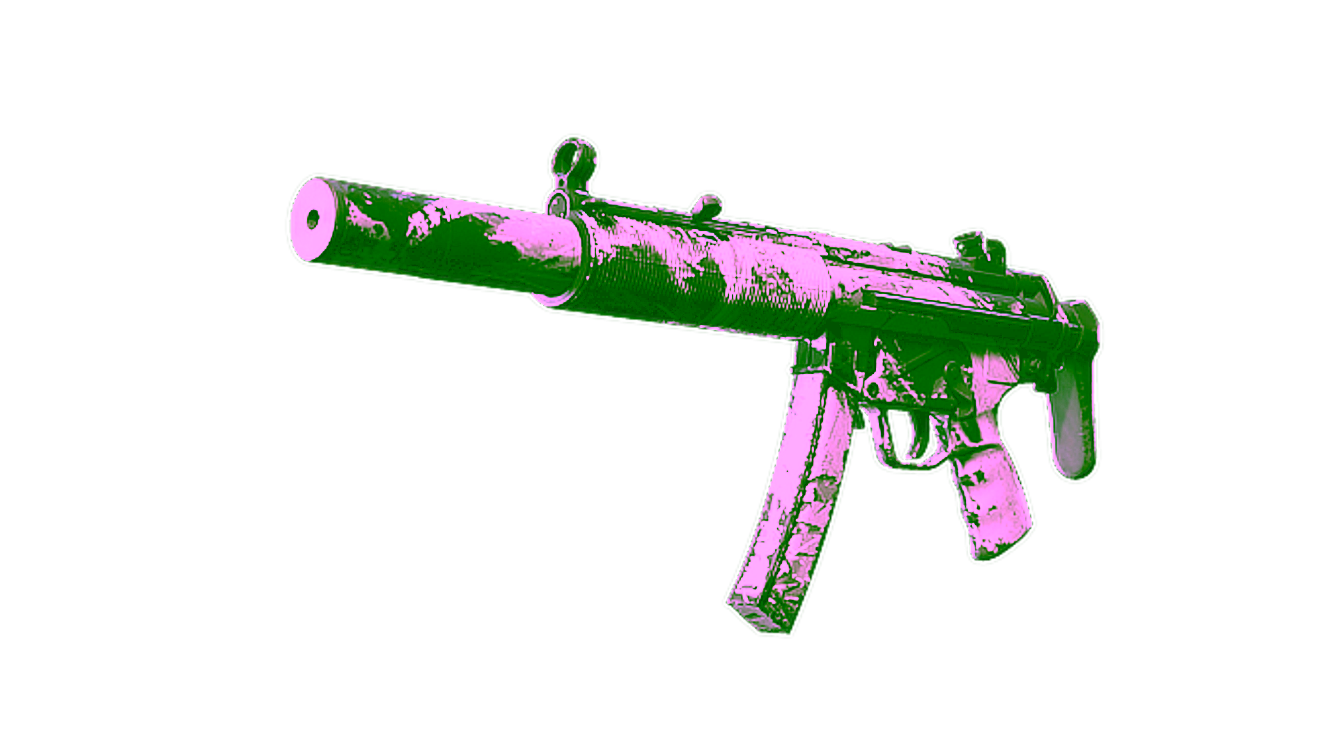 Display for Souvenir MP5-SD | Snow Splash (Well-Worn)
