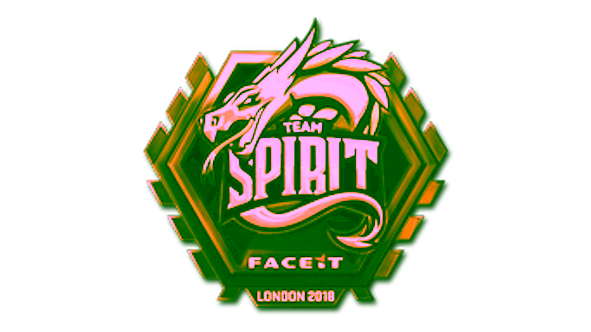 Display for Sticker | Team Spirit (Gold) | London 2018