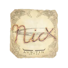 Sticker nicx Austin 2025