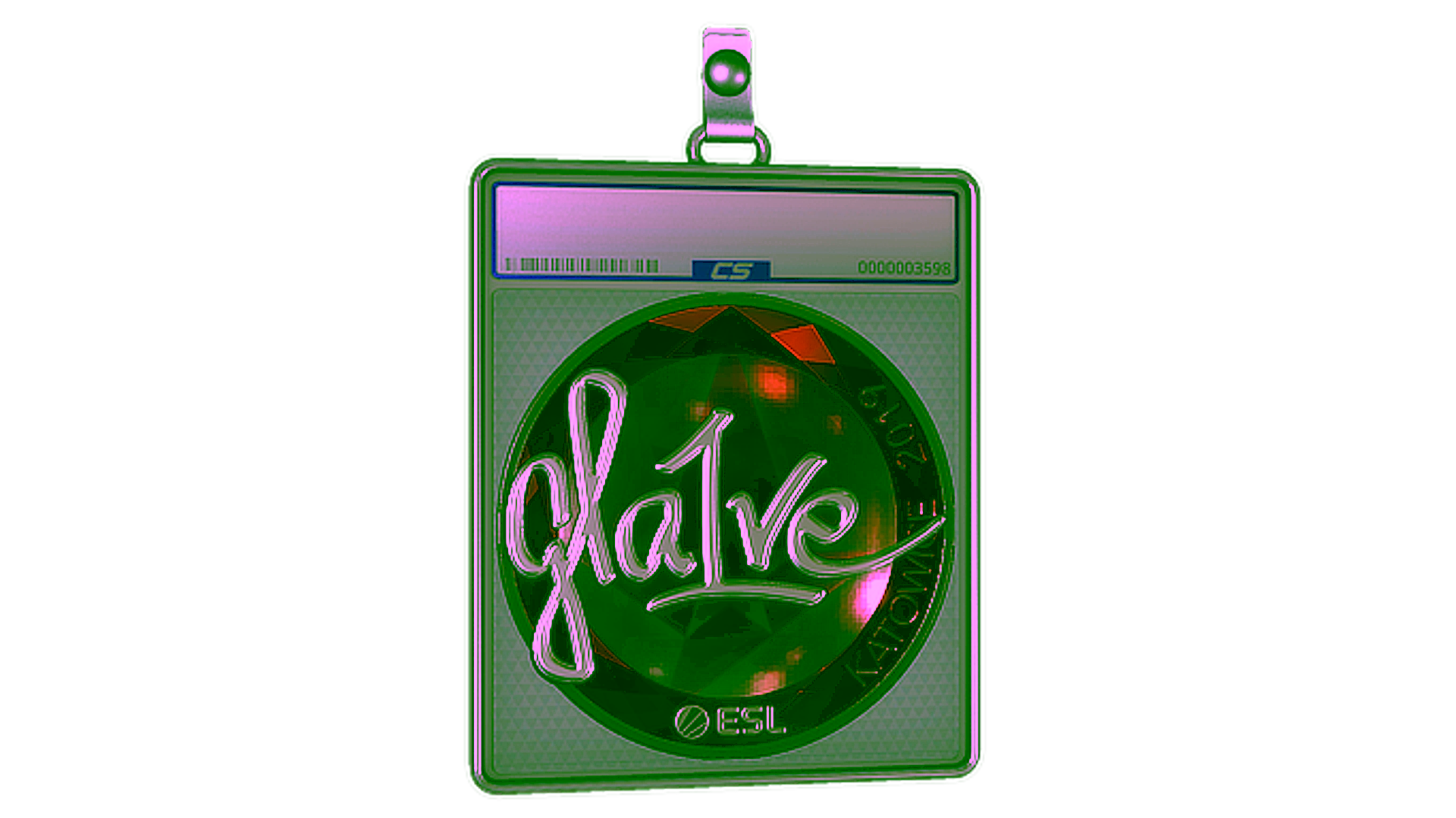 Display for Sticker Slab | gla1ve (Foil) | Katowice 2019