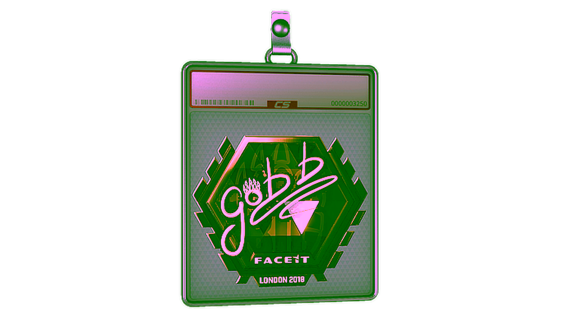 Display for Sticker Slab | gob b (Gold) | London 2018